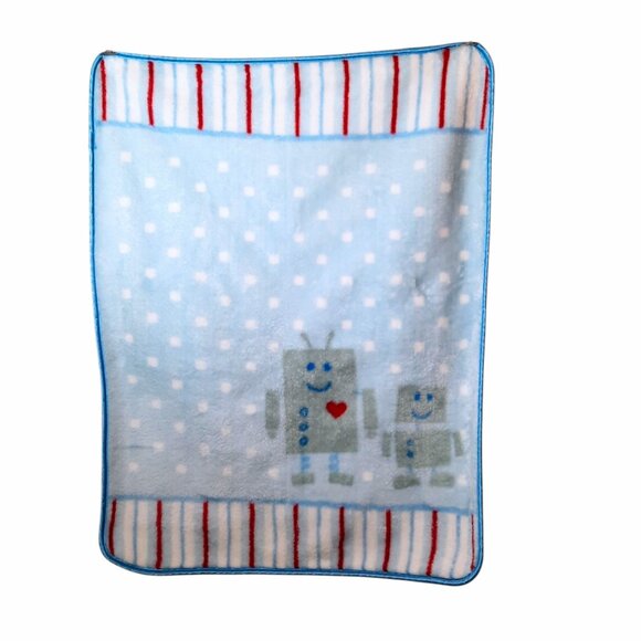 2014 Baby Vision Luvable Friends High Pile Robot Plush Security Blanket 29"X37" - Picture 1 of 4